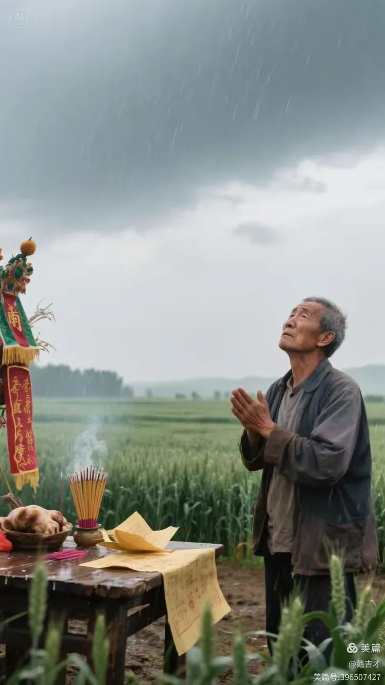 祈雨之景,将农人心愿轻诵,简单仪式,却藏敬畏在其中